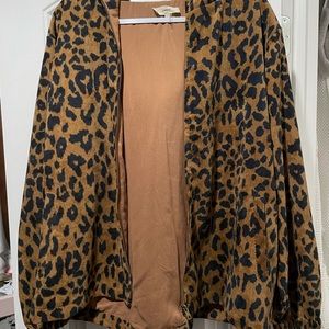 CORDUROY LEOPARD JACKET